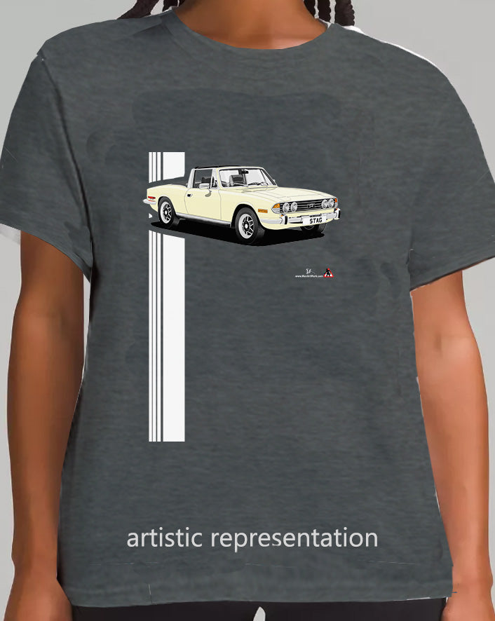 Triumph Stag in Cream/Black T Shirt