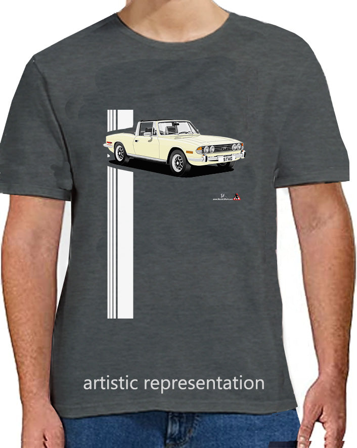 Triumph Stag in Cream/Black T Shirt