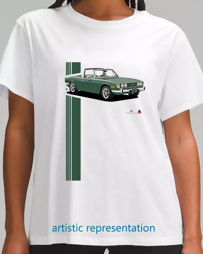 Triumph Stag in Green/Black T Shirt