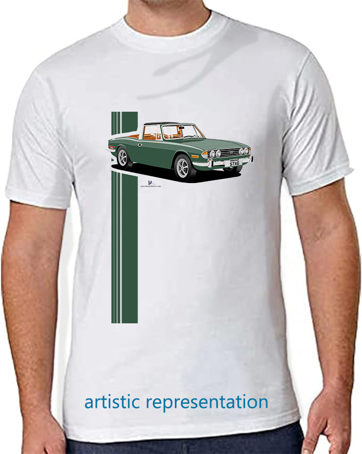 Triumph Stag in Laurel Green and Tan T Shirt - Federal