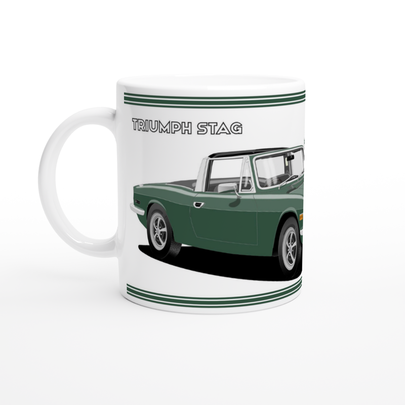 Triumph Stag L Green and Black Car Mug