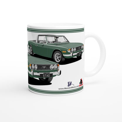 Triumph Stag L Green and Black Car Mug