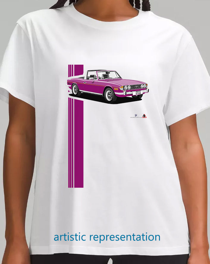 Triumph Stag in Purple/Black T Shirt