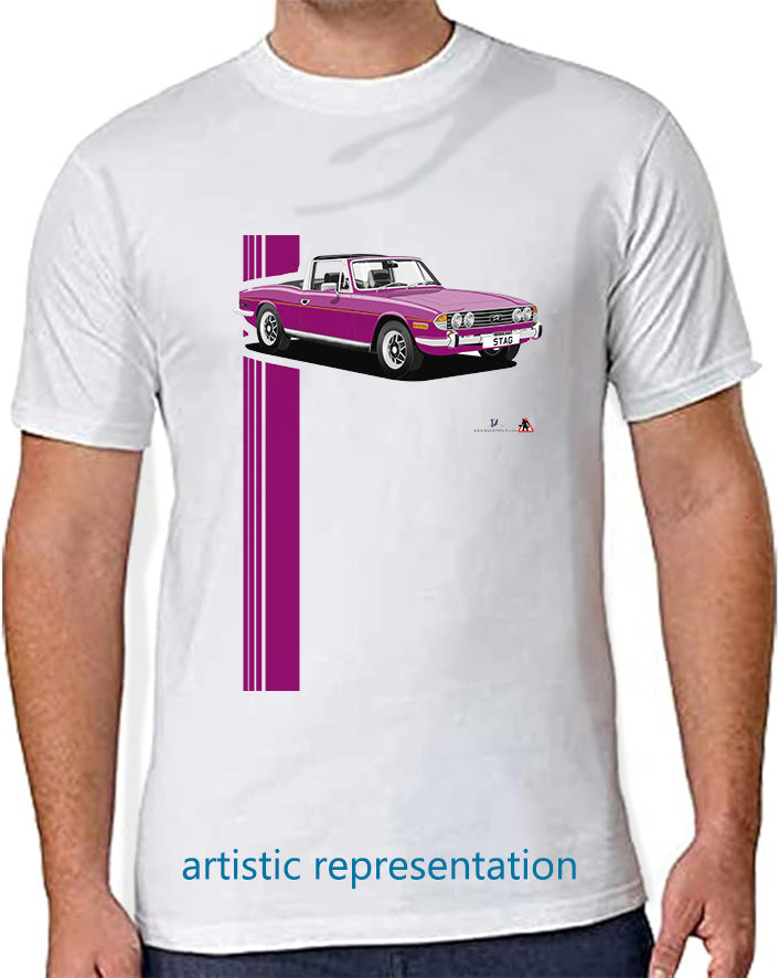 Triumph Stag in Purple/Black T Shirt