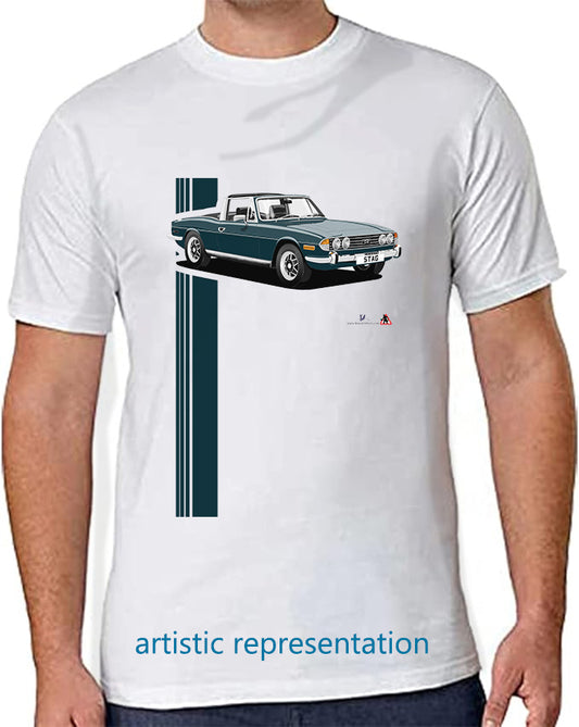 Triumph Stag in Green/Blue and Black T Shirt