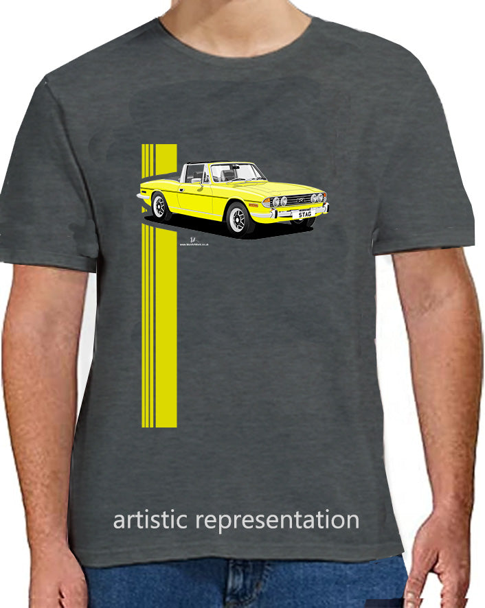 Triumph Stag in Mimosa Yellow and Black 73- 75 T Shirt