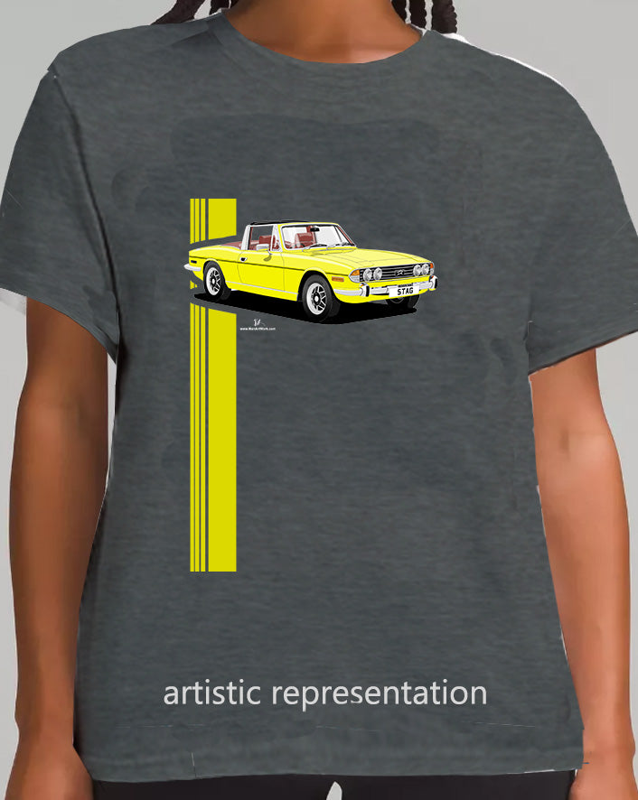 Triumph Stag in Mimosa Yellow and Chestnut T Shirt