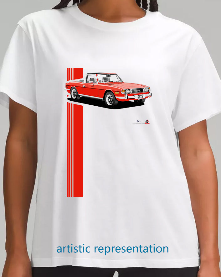 Triumph Stag in Pimento Red and Black 76-77 T Shirt