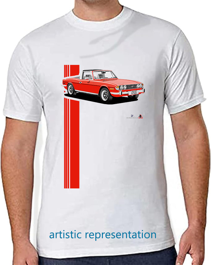 Triumph Stag in Pimento Red and Black 76-77 T Shirt
