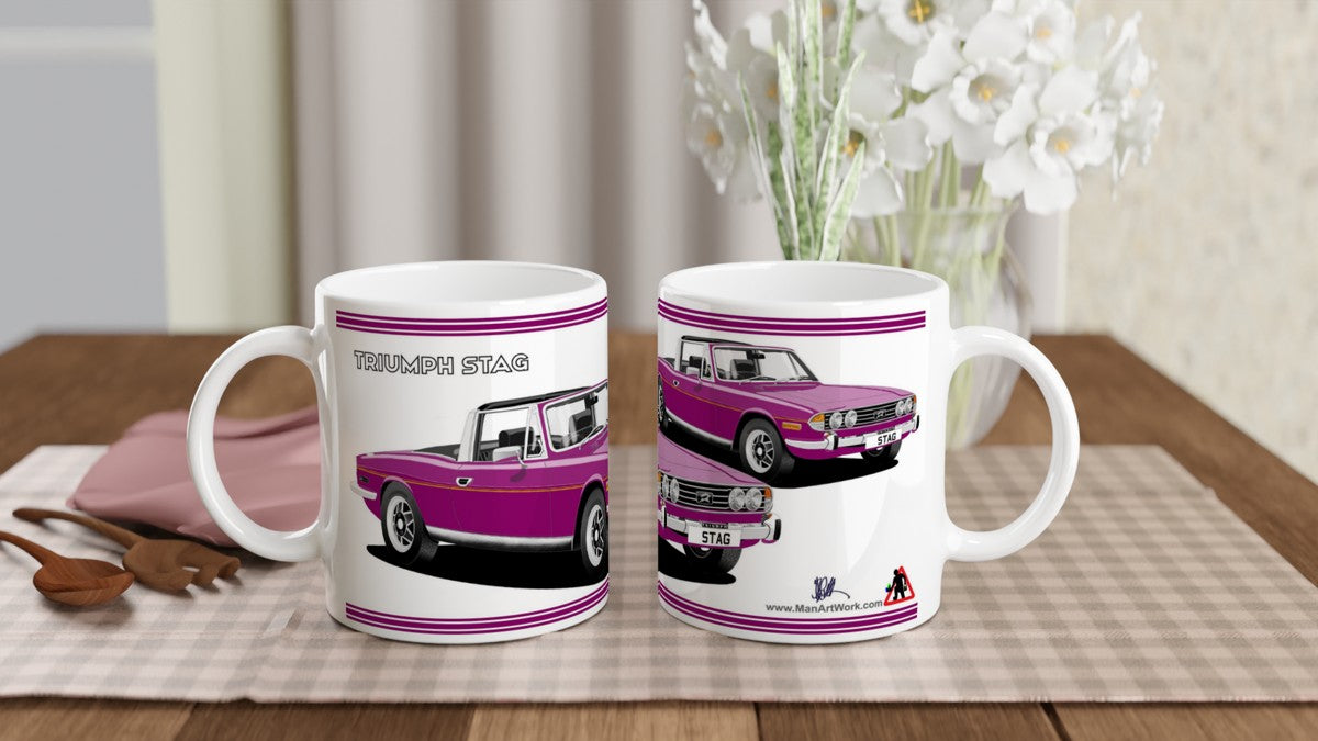 Triumph Stag  Purple and Black Car Mug