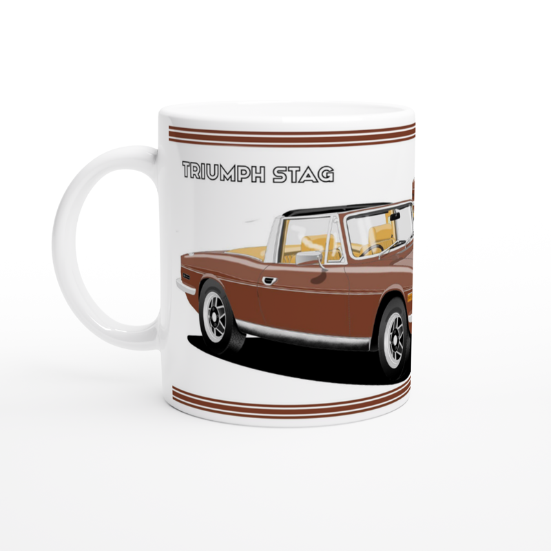 Triumph Stag  Brown and Beige Car Mug