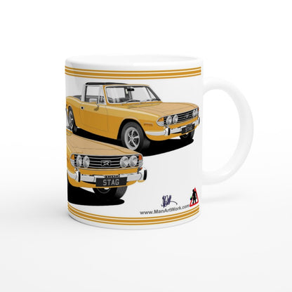 Triumph Stag S Orange and Black Car Mug