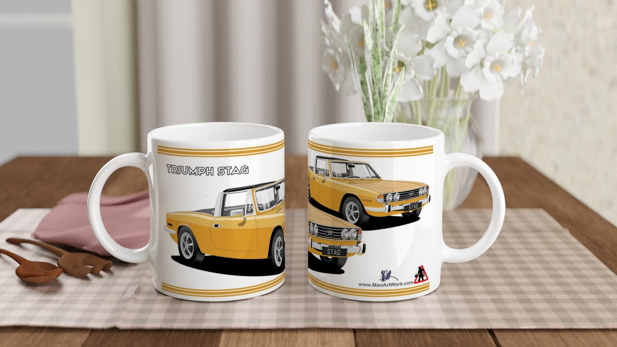 Triumph Stag S Orange and Black Car Mug