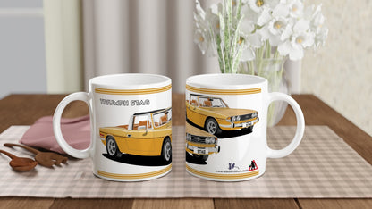 Triumph Stag in Saffron and Tan Art Mug 1