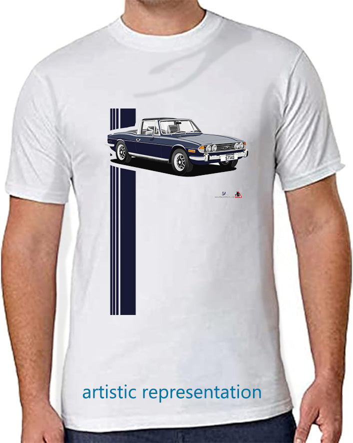 Triumph Stag in Dark Blue/Black T Shirt