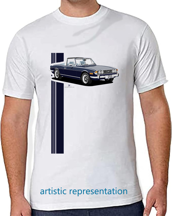 Triumph Stag in Sapphire Blue T Shirt
