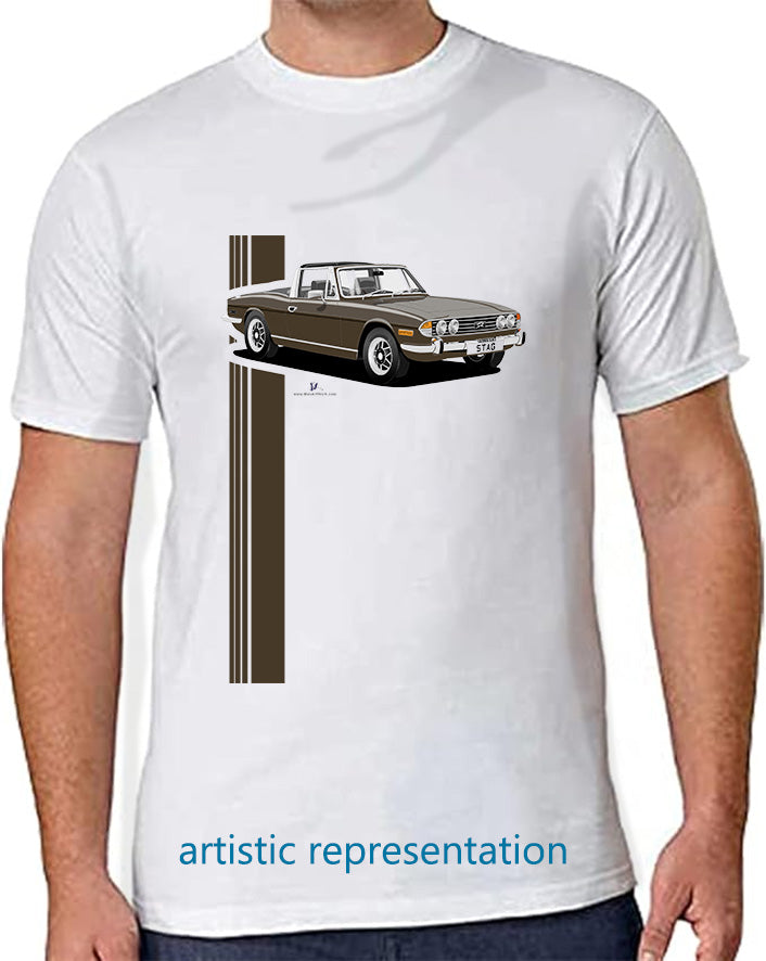 Triumph Stag in Sienna Brown and Black T Shirt