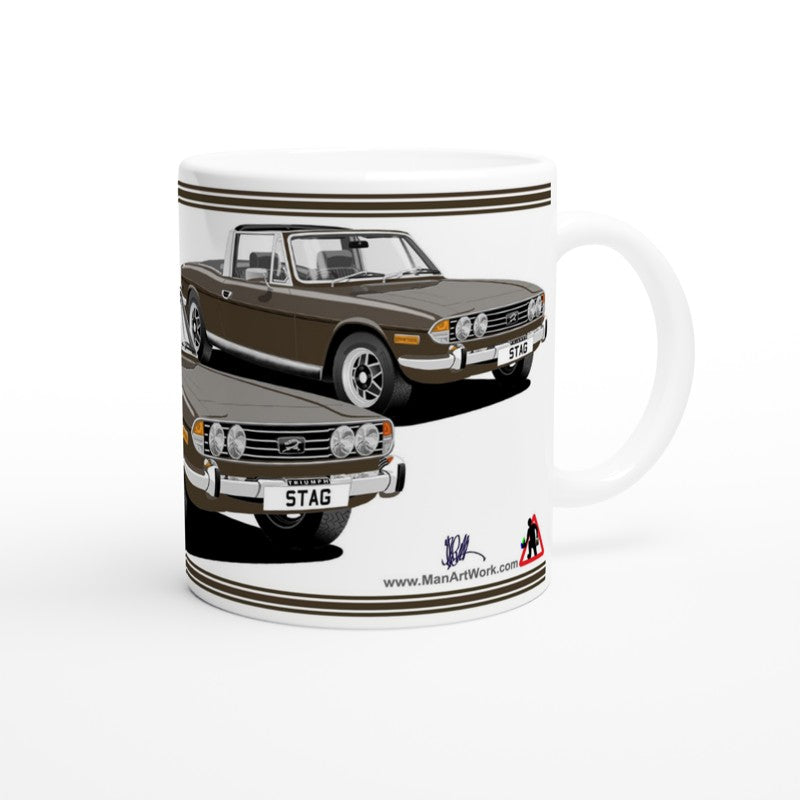 Triumph Stag  S Brown and Black Car Mug