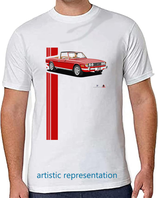 Triumph Stag in Red/Beige T Shirt