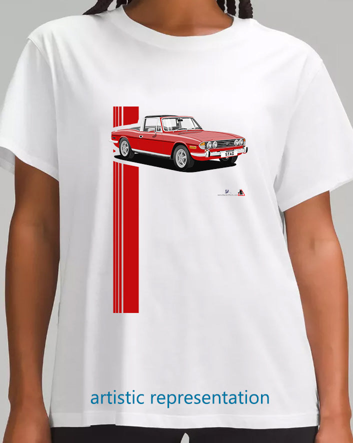 Triumph Stag in  Red/Black T Shirt