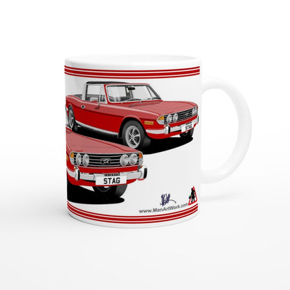 Triumph Stag S Red and Black Car Mug