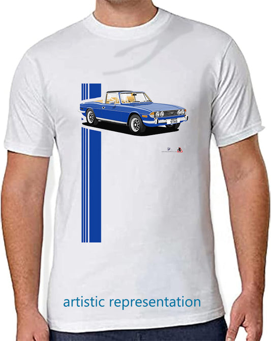 Triumph Stag in Bright Blue/Beige T Shirt