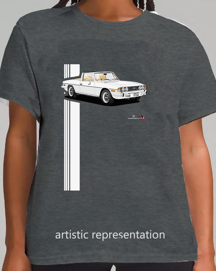 Triumph Stag in White/Beige T Shirt