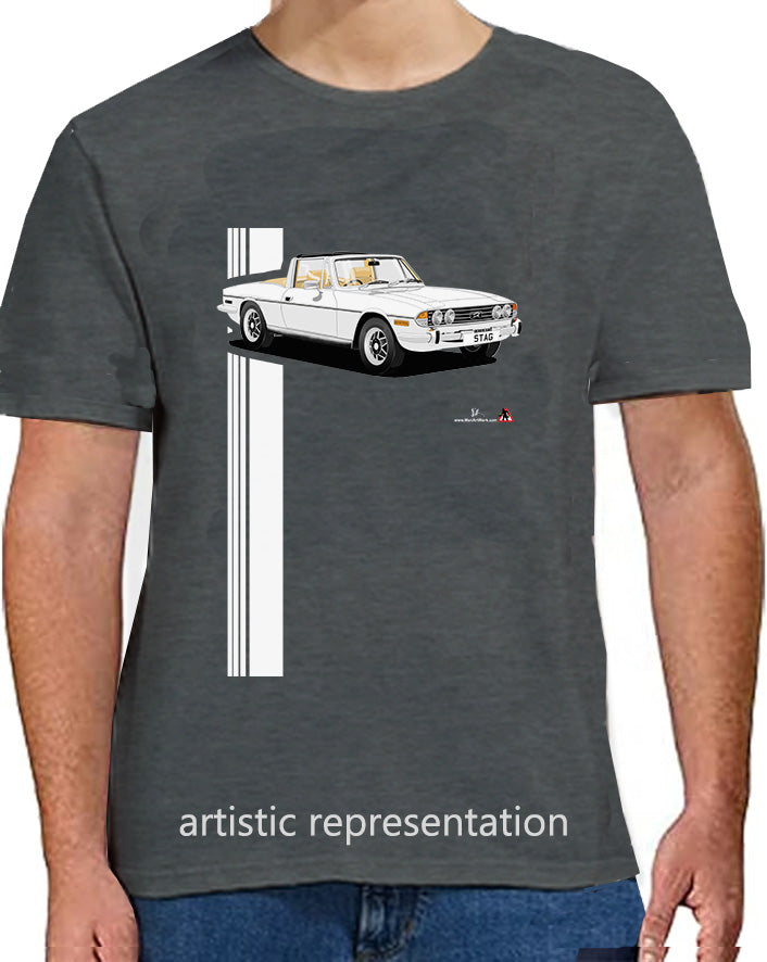 Triumph Stag in White/Beige T Shirt