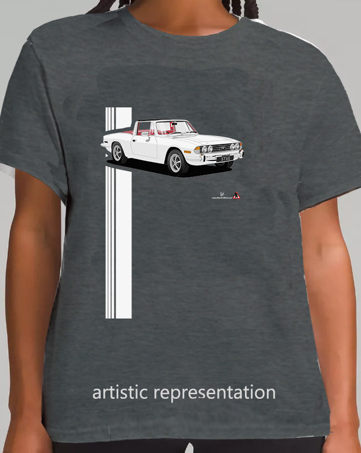 Triumph Stag in White/Red T Shirt