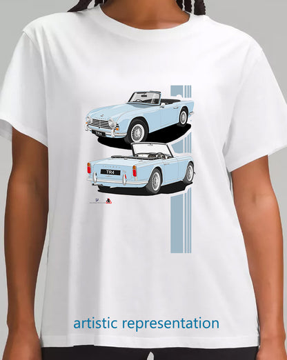 Triumph TR4 in Light Blue art T Shirt