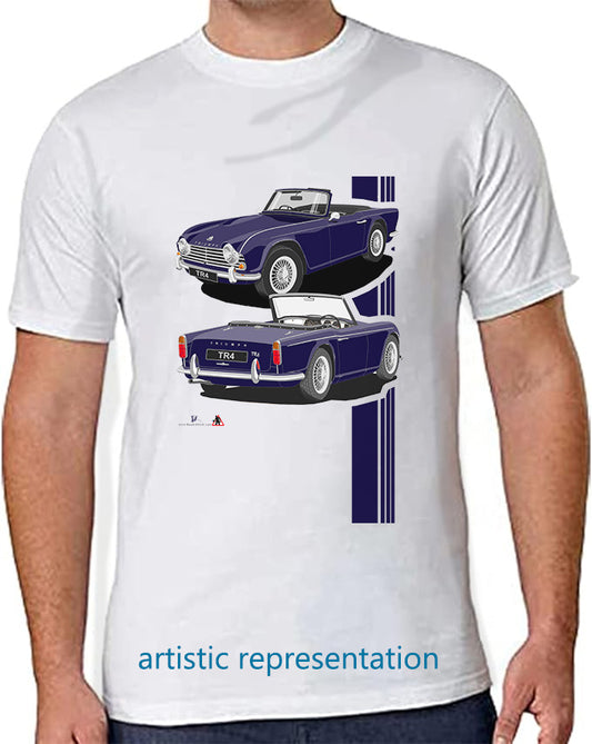 Triumph TR4 in Dark Blue art T Shirt