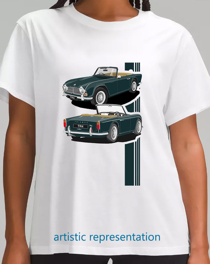 Triumph TR4 in Green art T Shirt