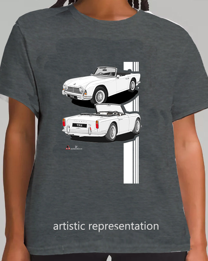 Triumph TR4 in White art T Shirt