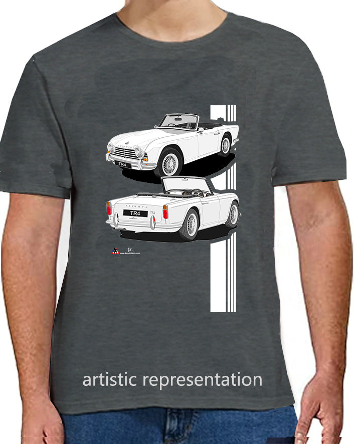 Triumph TR4 in White art T Shirt