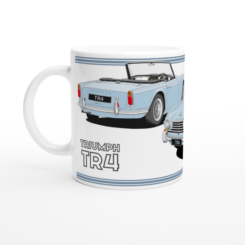 Triumph TR4 in Light Blue Art Mug