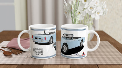 Triumph TR4 in Light Blue Art Mug