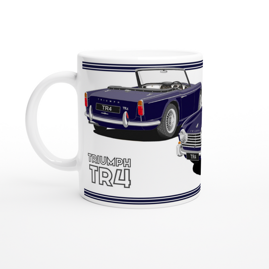 Triumph TR4 in Dark Blue Art Mug