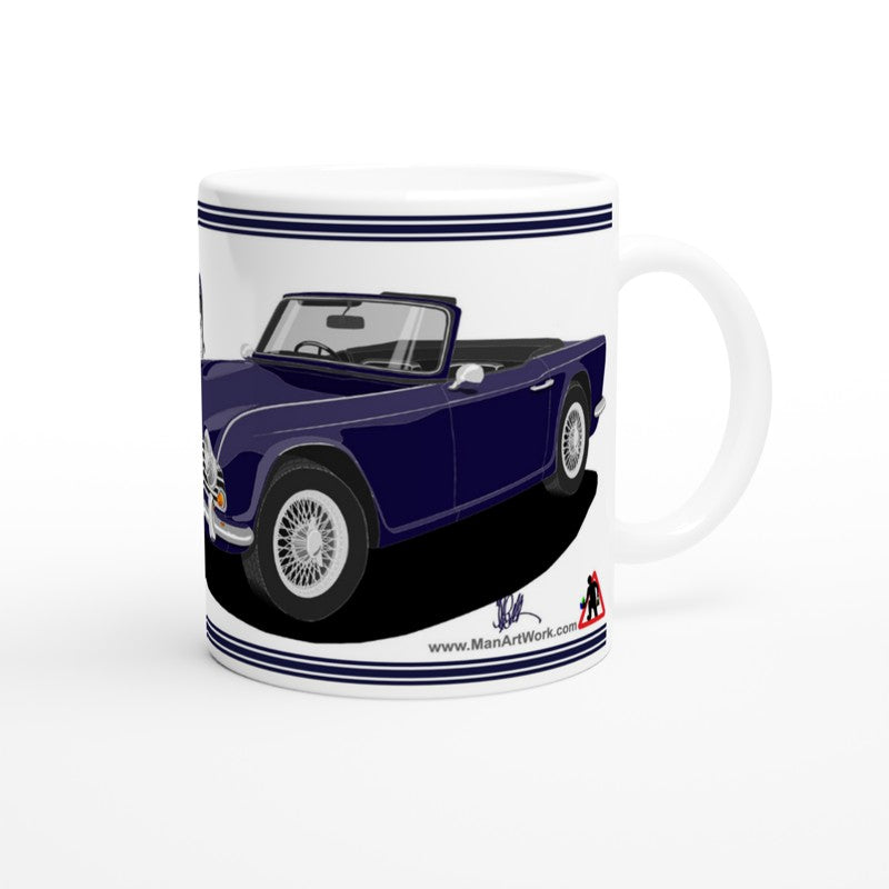 Triumph TR4 in Dark Blue Art Mug