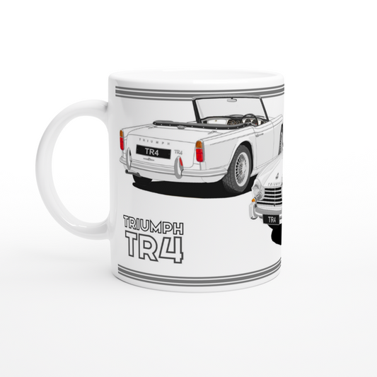 Triumph TR4 in White Art Mug