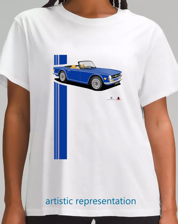 Triumph TR6 in Bright Blue Art T Shirt