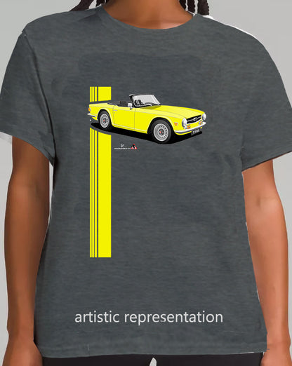 Triumph TR6 in Bright Yellow Art T Shirt