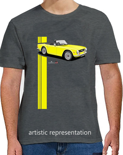 Triumph TR6 in Bright Yellow Art T Shirt