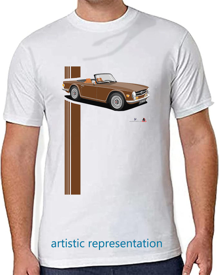 Triumph TR6 in Brown Art T Shirt