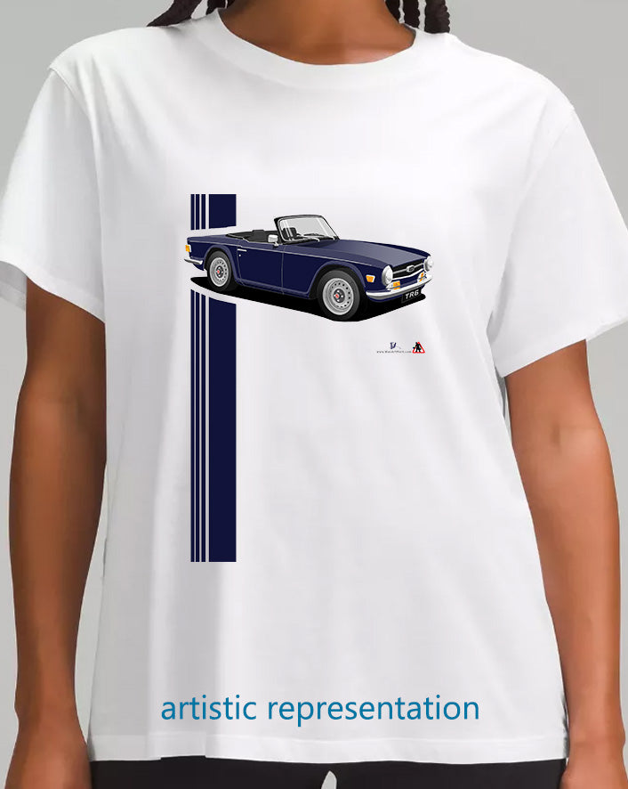 Triumph TR6 in Dark Blue Art T Shirt