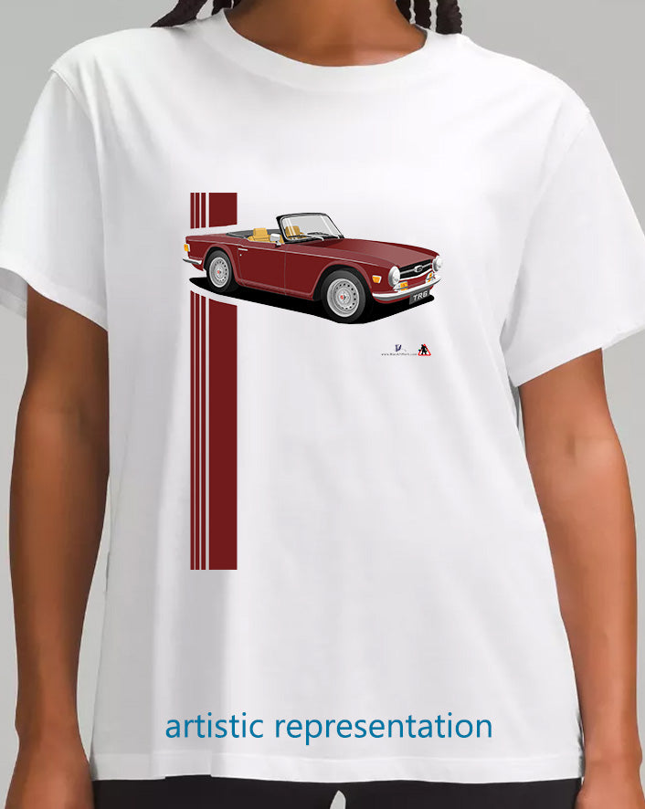 Triumph TR6 in Dark Red Art T Shirt