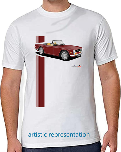 Triumph TR6 in Dark Red Art T Shirt