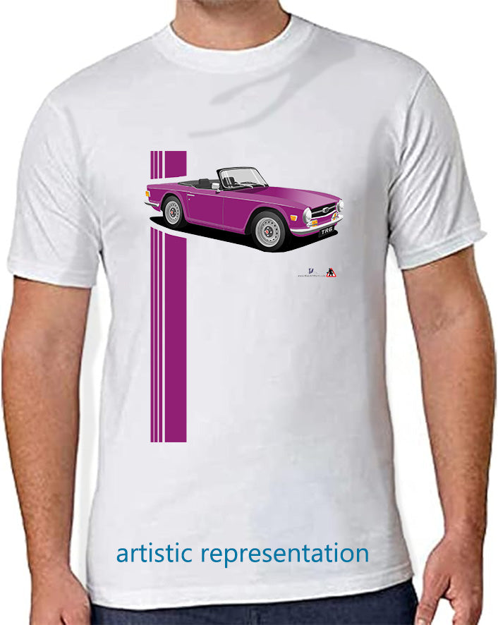 Triumph TR6 in Purple Art T Shirt