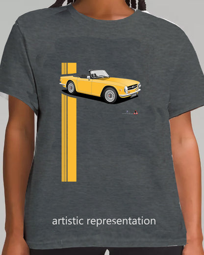 Triumph TR6 in Yellow Art T Shirt