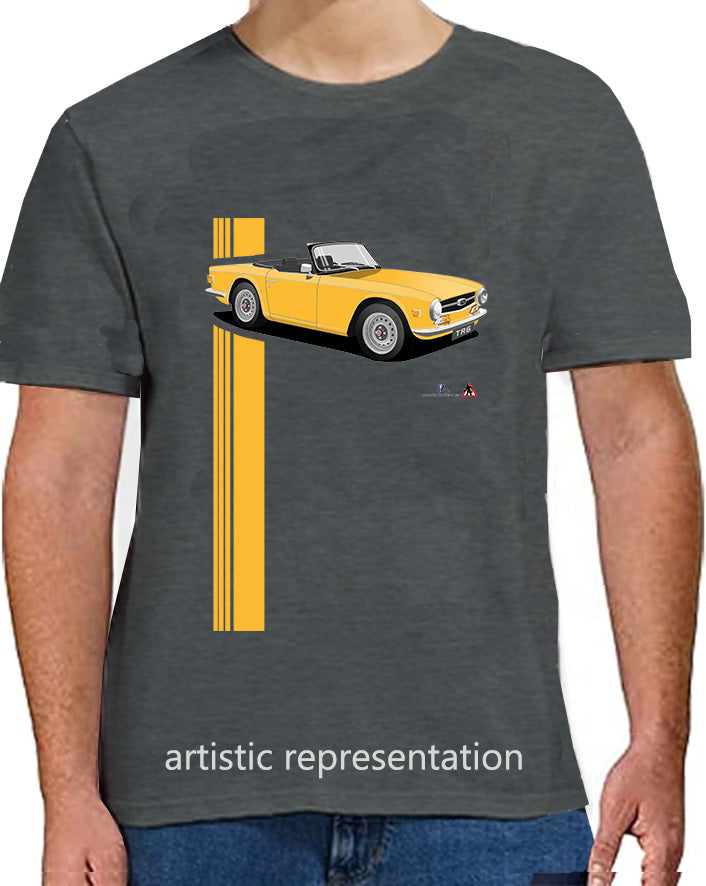 Triumph TR6 in Yellow Art T Shirt