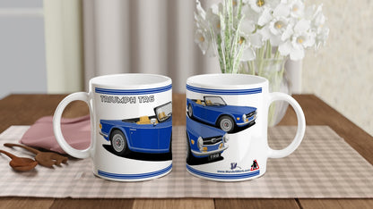 Triumph TR6 in Bright Blue Art Mug